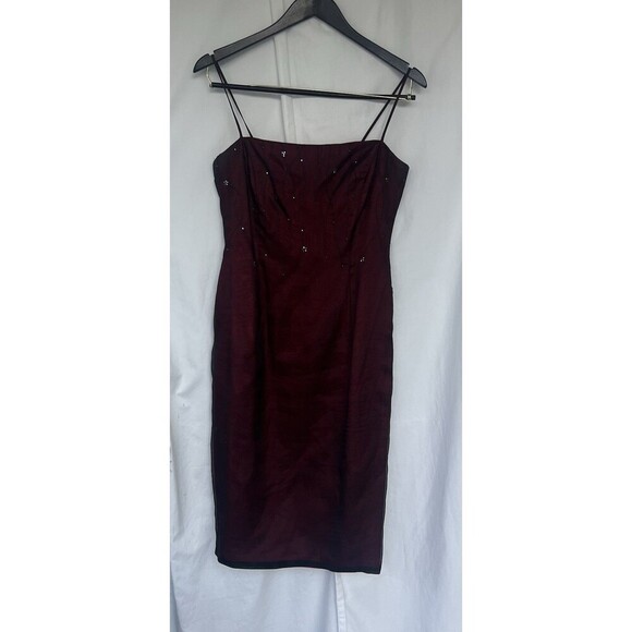 VTG Laundry by Shelli Segal Sequin Beaded Silk Mini Dress Small Vamp Whimsigoth - Picture 1 of 6